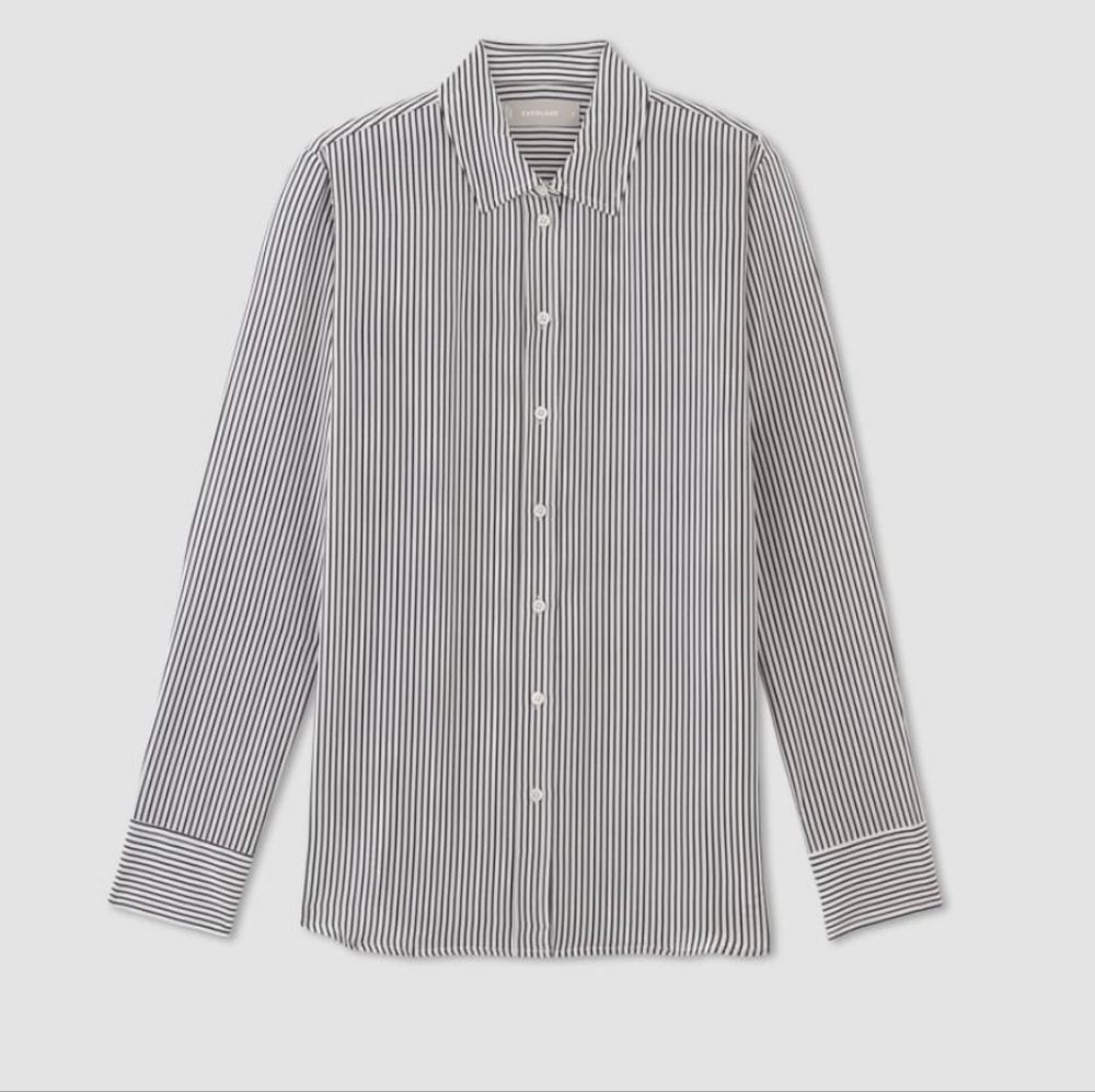 Everlane The Must Have Shirt In Washable Silk Nwot